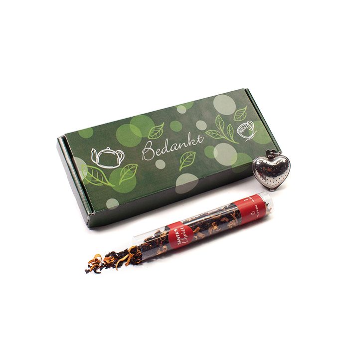 Brievenbusthee met hart infuser