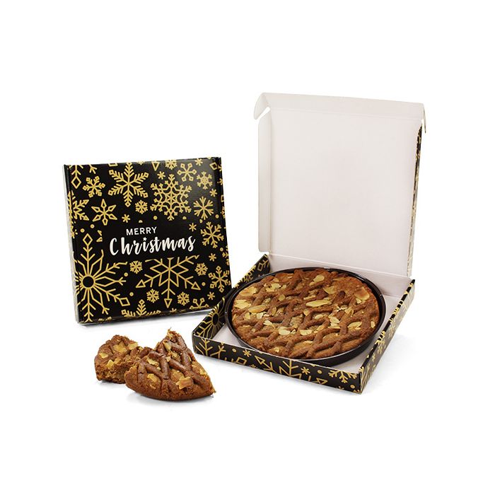 taart in verzenddoos kerst