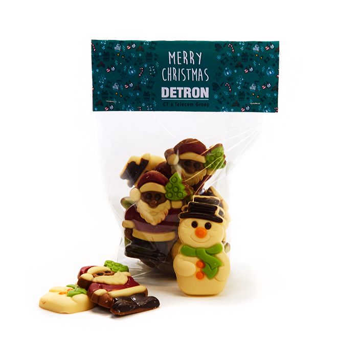 Zakje kerstchocolade - groot